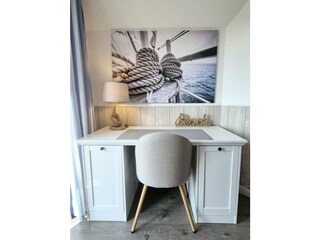 Schreibtisch in Schlafzimmer Segelkoje Oberhüs Scharbeu