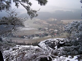 Blick auf Kleingießhübel vom Zschirnstein
