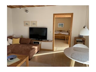 Blick ins Schlafzimmer