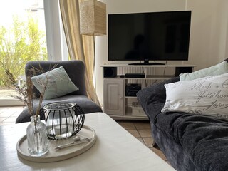 Holiday Home Nordseejuwel living room with TV