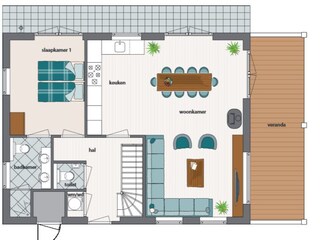 Casa per le vacanze Noordwijk Pianta del piano 17