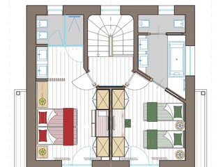 Chalet Enneberg Pianta del piano 22