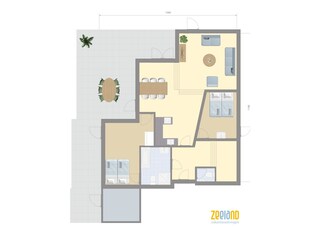 Bungalow Renesse Grondplan 21