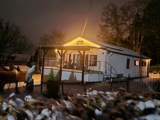 Berghütte im Winter