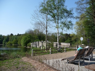 Radtour, Rast an der Kanzelbrücke