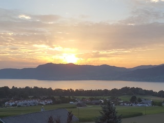 Sonnenaufgang im Ferienhaus Sonnleiten