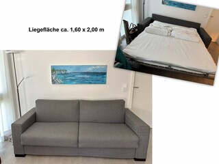 Wohnzimmer - Aufbettungsmöglichkeit