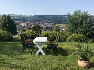 Sitzplatz mit Blick nach Wertach