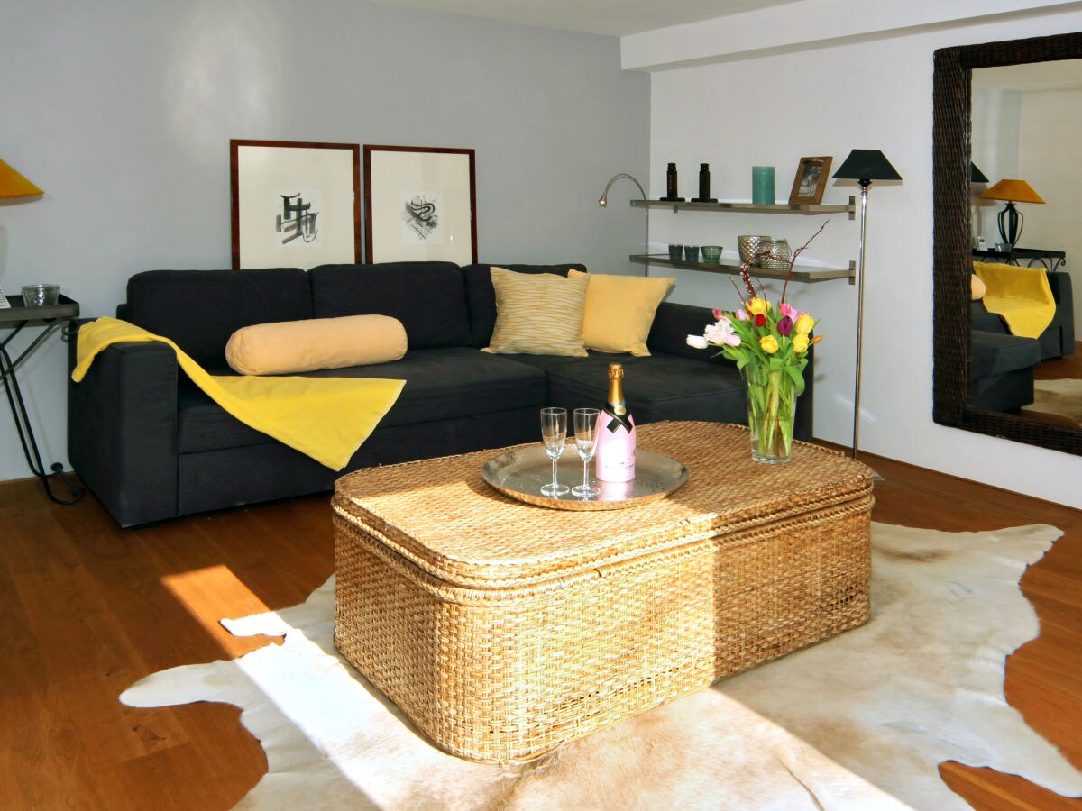 Your living room with pull-out sofa