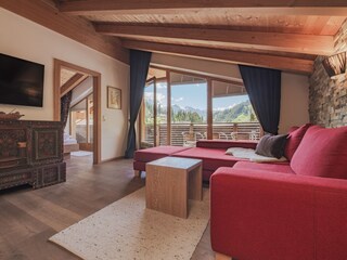 Wohnzimmer mit Küche