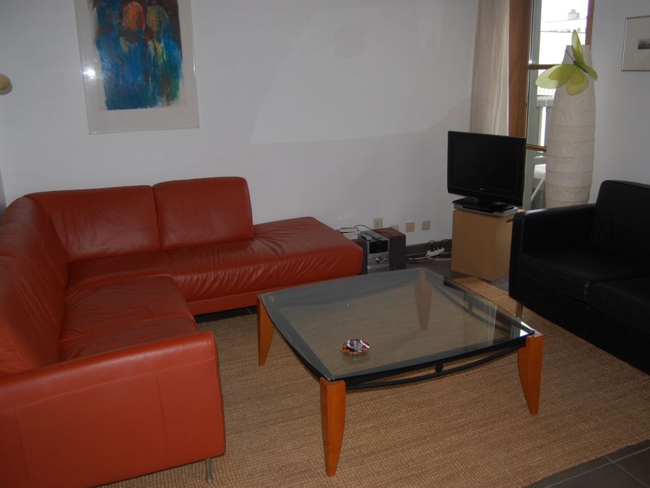 Das gemütlich eingerichtete wohnzimmer