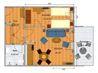 Plan der Wohnung