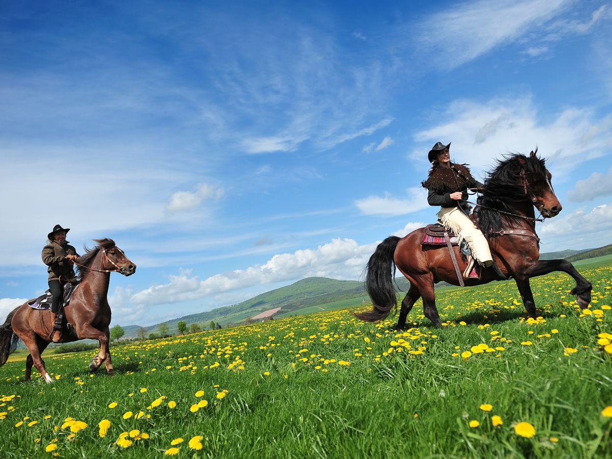 Ausritte im Westernreiten auf eigener Stockborn Ranch