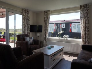 Living room with smart TV and WiFi