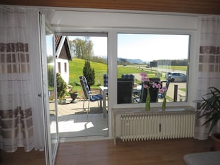 Wohnzimmer Zugang zur Terrasse