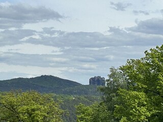 Blick vom Grundstück aus auf den Falkenstein