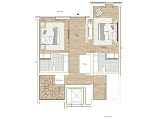 Vakantieappartement Sellin Grondplan 21