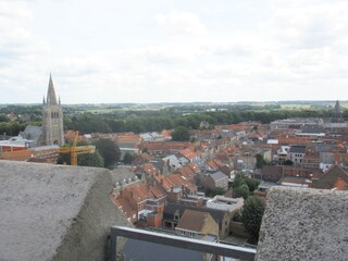 Veurne (6 km). View from the church tower