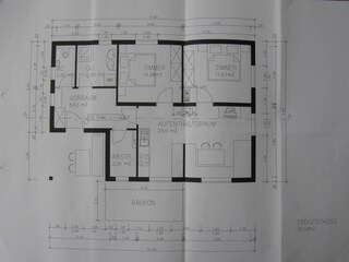 Capanna alpina Oberperfuss Pianta del piano 35