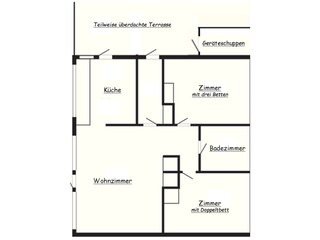 Es gibt Terrassen auf drei Seiten des Hauses !