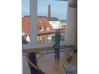 Blick auf den neuen Leuchtturm