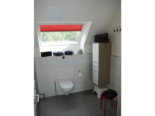 The bathroom on the upper floor