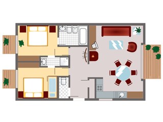Ferienwohnung Juist Grundriss 60