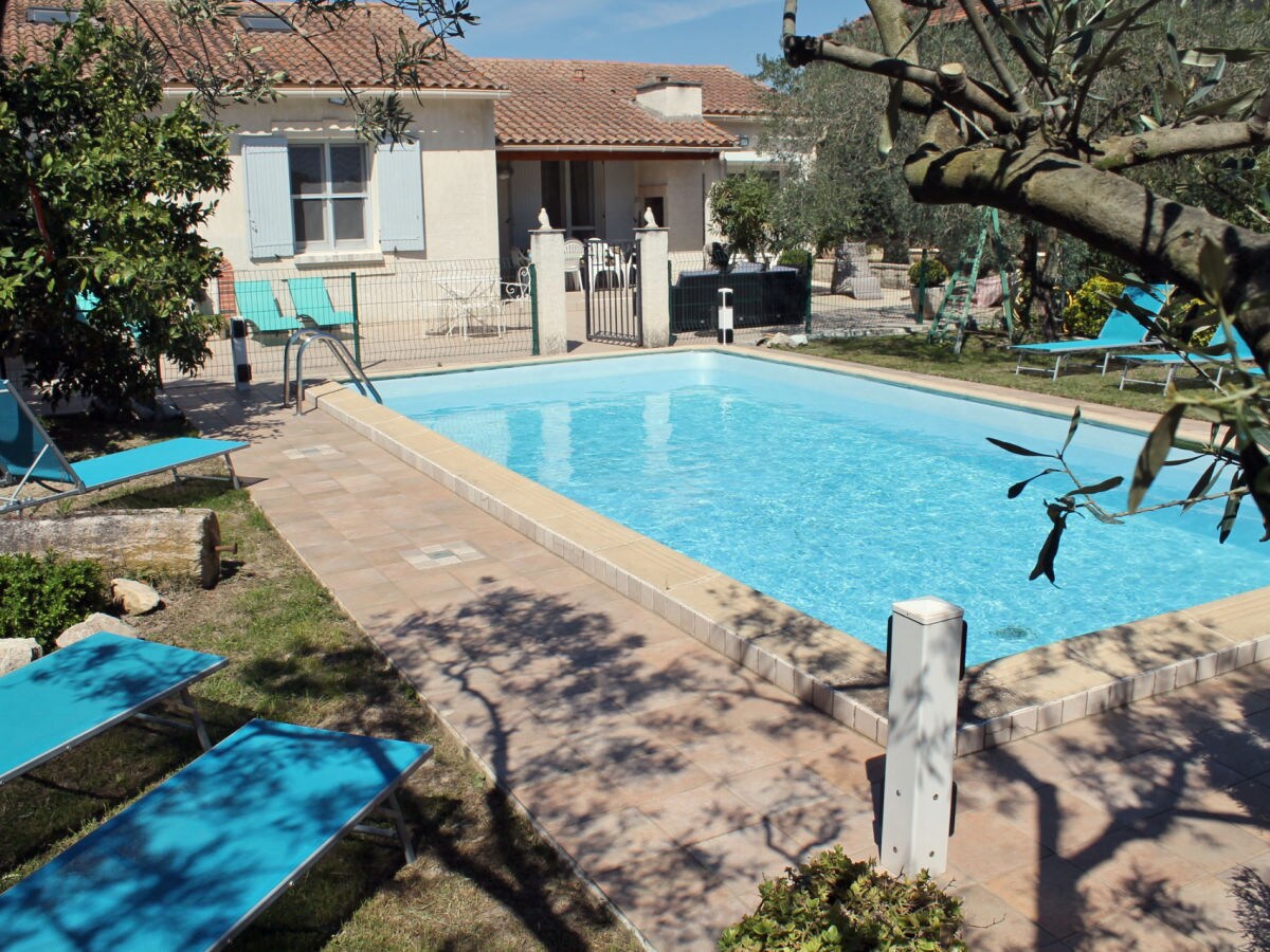 the swimming-pool and the holiday house