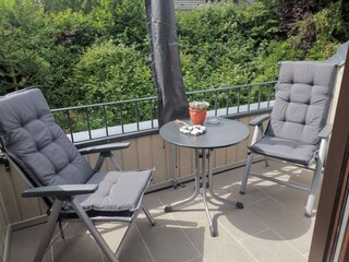 Balkon mit Gartenblick