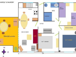 Vakantiehuis Beaucaire Grondplan 21