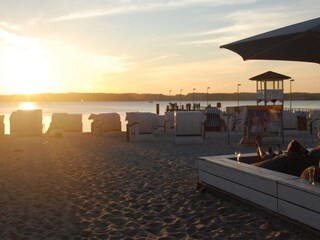Strand in der Abenddämmerung