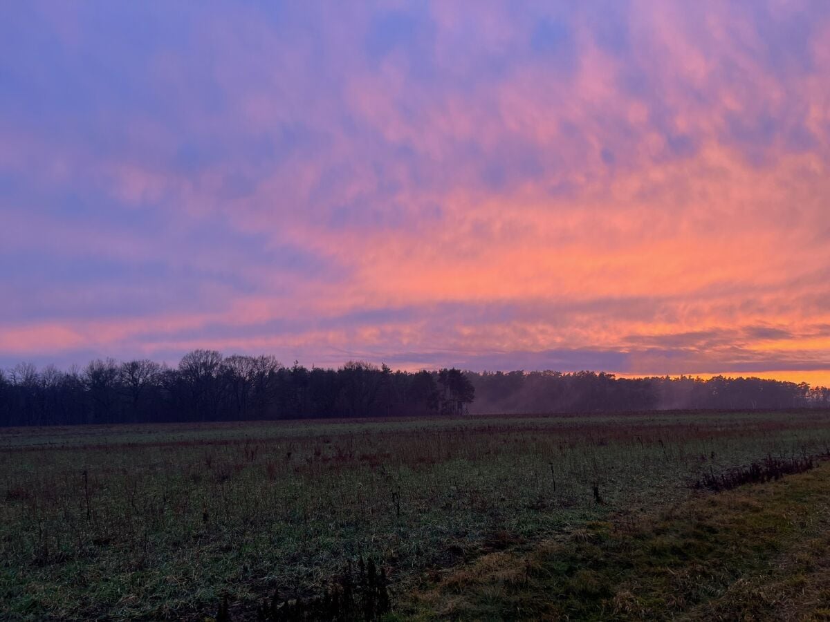 Sonnenuntergang vor dem Camp Koose