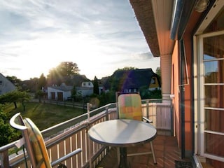 Balkon mit Abendsonne