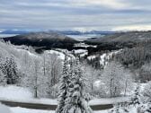 Winterlanschaft Blick vom Balkon