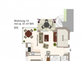 Appartamento per vacanze Großenbrode Pianta del piano 22