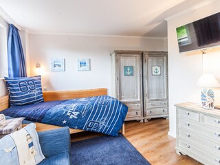 large cupboards and a second TV in the 2. bedroom