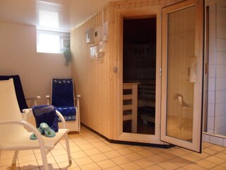 The sauna in the basement for exclusive use