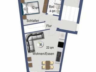 plan of the flat 1