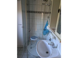 Dusche im Bad, ebenerdig