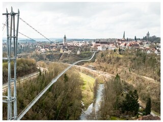 Über 600 meter lange Fußgängerhängebrücke nach Rottweil