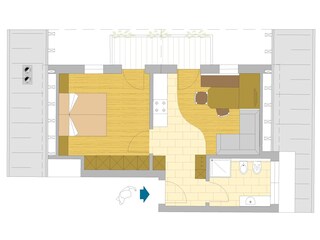 Appartamento per vacanze Gsies Pianta del piano 31