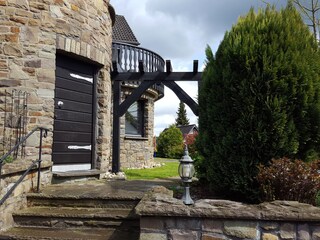 Entrance to the garden and flat
