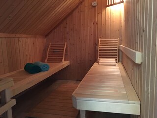neue Sauna mit 2 Liegen