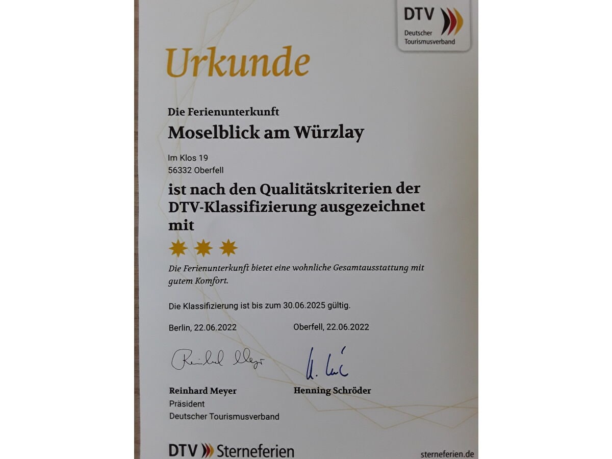 DTV Urkunde