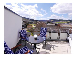 Fewo Penthausblick**** - Balkon mit Panorama