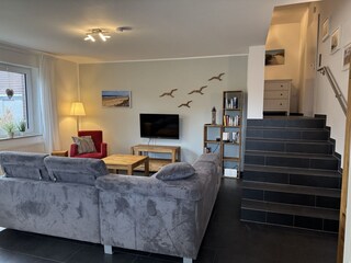 Treppe zum Bad/Schlafzimmer