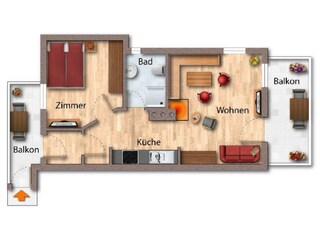 Appartamento per vacanze Hochkrimml Pianta del piano 21