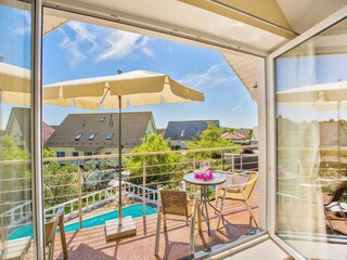 Blick auf den Balkon