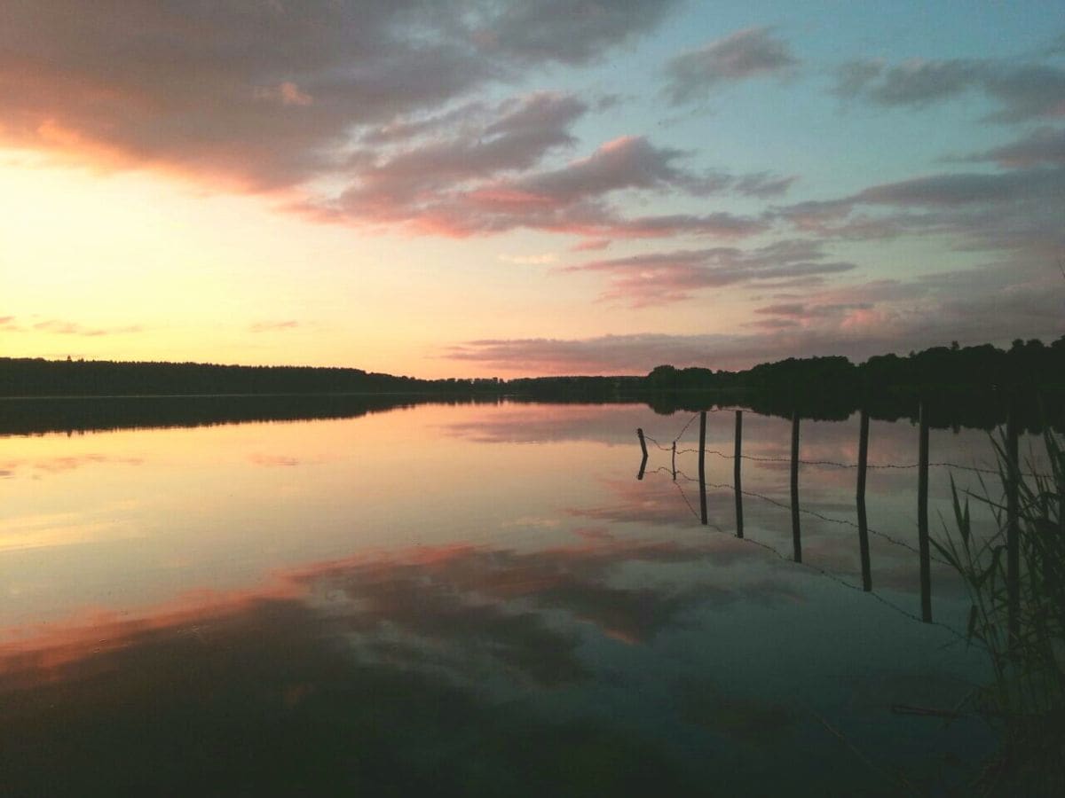 Sonnenuntergang am Belauersee