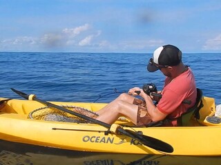 You can fish from owner's kayak